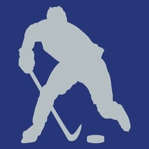 Hockey Player, Hockey,High School Hockey, College Hockey, Boys Hockey, Mens Hockey, Girls Hockey, School Spirit, Blue & Silver, Blue & Gray