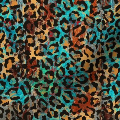Turquoise n Rust Leopard cheetah Cowgirl style 