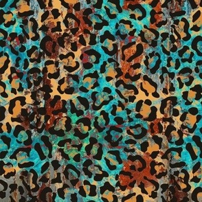 Turquoise n Rust Leopard cheetah Cowgirl style 