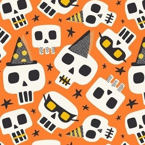 Krania Mania - Halloween Skulls Orange Regular