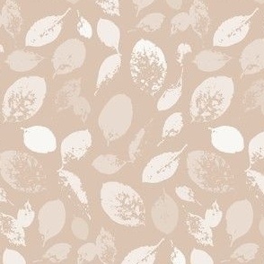 Colored leaves - sand (light brown and beige shades)