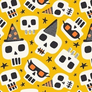 Krania Mania - Halloween Skulls Yellow Regular