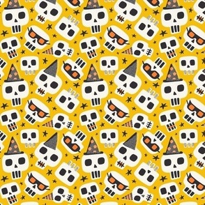 Krania Mania - Halloween Skulls Yellow Small