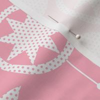 Celestial Christmas - Dotty Spotty Pink / White