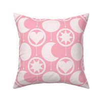 Celestial Christmas - Dotty Spotty Pink / White