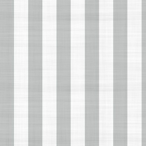 Pastel French Linen Style Stripes Coordinate For Fleur de Lis Damask Pattern Grey White Smaller Scale