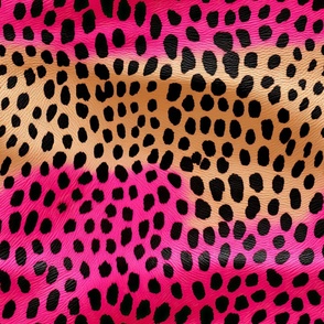 gold and pink leopard print 
