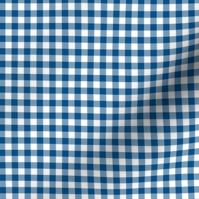 Gingham Check, dark blue (small) - faux weave checkerboard 1/4" squares