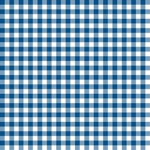 Gingham Check, dark blue (small) - faux weave checkerboard 1/4" squares