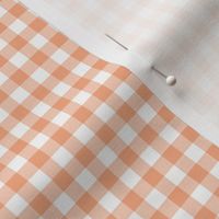 Gingham Check, peach (small) - faux weave checkerboard 1/4" squares
