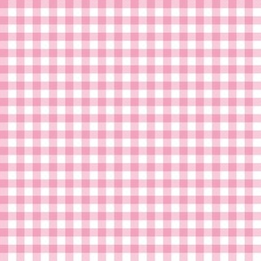 Gingham Check, soft pink (small) - faux weave checkerboard 1/4" squares