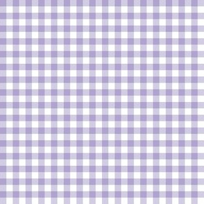 Gingham Check, lilac purple (small) - faux weave checkerboard 1/4" squares