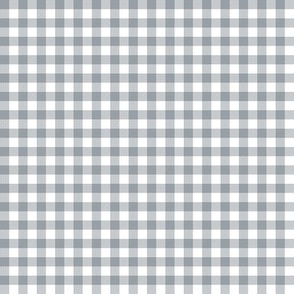 Gingham Check, neutral gray (small) - faux weave checkerboard 1/4" squares