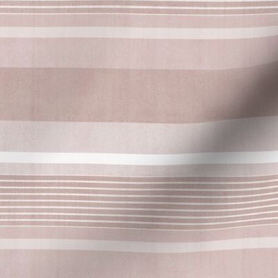 Staggered Stripe Modern Geometric - Blush Pink, White, 