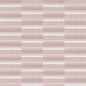 Staggered Stripe - Blush Pink (Medium Scale)