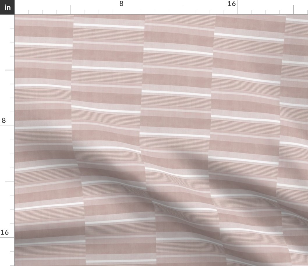 Staggered Stripe - Blush Pink (Medium Scale)