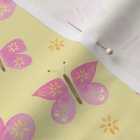 butterfly flutter (lemon - medium scale) - pink butterfly aesthetic