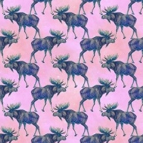 Celestial Moose Mauve Pink