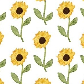 Watercolor Sunflower Garden [17] simple scattered by Norlie Studio