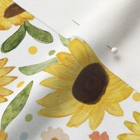 Watercolor Sunflower Garden [13] by Norlie Studio