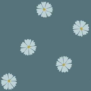 Delicate Daisy Dots // medium // vintage, retro floral, polka dot flowers