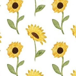 Watercolor Sunflower Garden Simple scatter  [11] by Norlie Studio