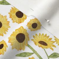 Watercolor Sunflower Garden [4] by Norlie Studio