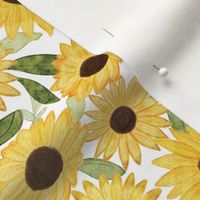 Watercolor Sunflower Garden [2] by Norlie Studio