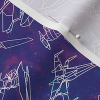 Star Ships Origami (Purple Galaxy)