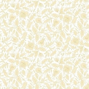 Stylized flowers__golden on white