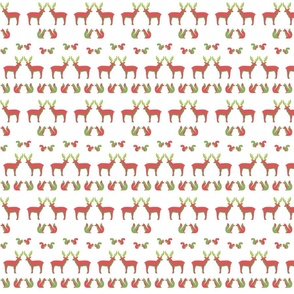 Christmas deer red, green and white-01
