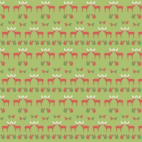 Christmas deer green and white-02
