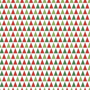Christmas triangles-white green red
