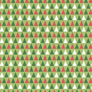 Christmas triangles-green white red