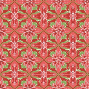 Christmas lily tile red