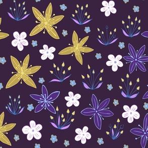Flowers of October - purple night