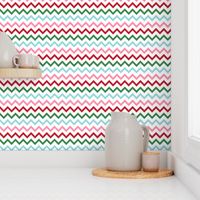 chevron multi one MED red green blue pink - christmas wish collection