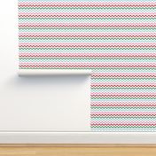 chevron multi one MED red green blue pink - christmas wish collection