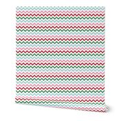 chevron multi one MED red green blue pink - christmas wish collection