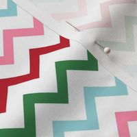 chevron multi one MED red green blue pink - christmas wish collection