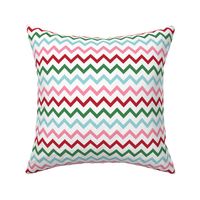 chevron multi one MED red green blue pink - christmas wish collection