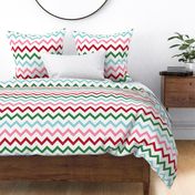 chevron multi one LG red green blue pink - christmas wish collection