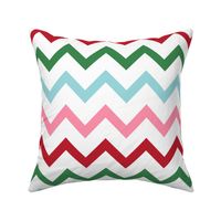 chevron multi one LG red green blue pink - christmas wish collection