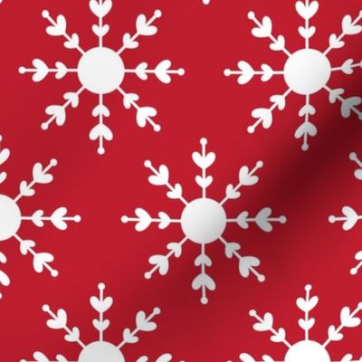 snowflakes red LG - christmas wish collection