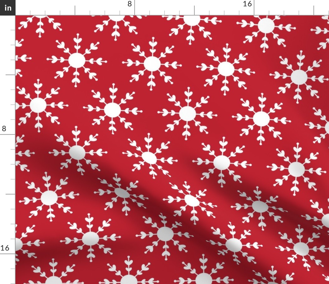 snowflakes red LG - christmas wish collection