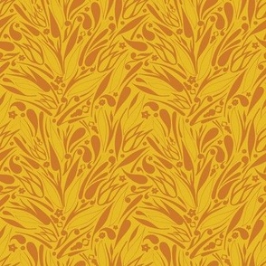 Scattered Swirls & Shapes - Butternut Yellow & Orange // Smaller Scale