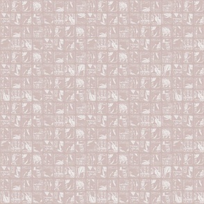 African Hessian - Baby Pink, Small Scale