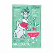 Mistletoe Margarita Holiday Cocktails Tea Towel