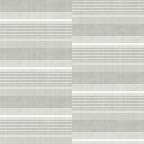 Staggered Stripe Modern Geometric - Natural, Grey, (Large Scale)