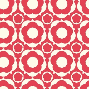 MidCentury Floral Red